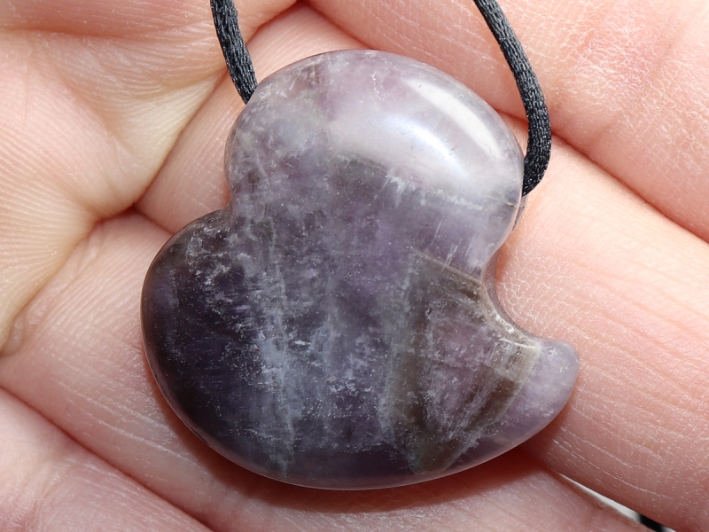 amethyst with cord or silver 925