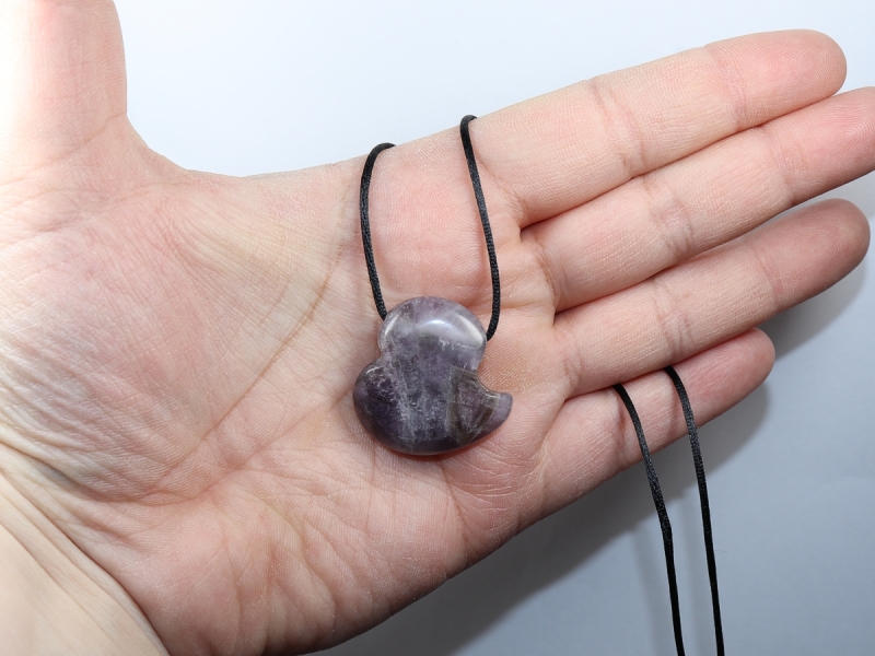 amethyst with cord or silver 925