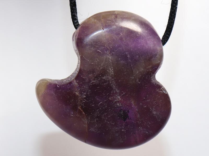 amethyst with cord or silver 925