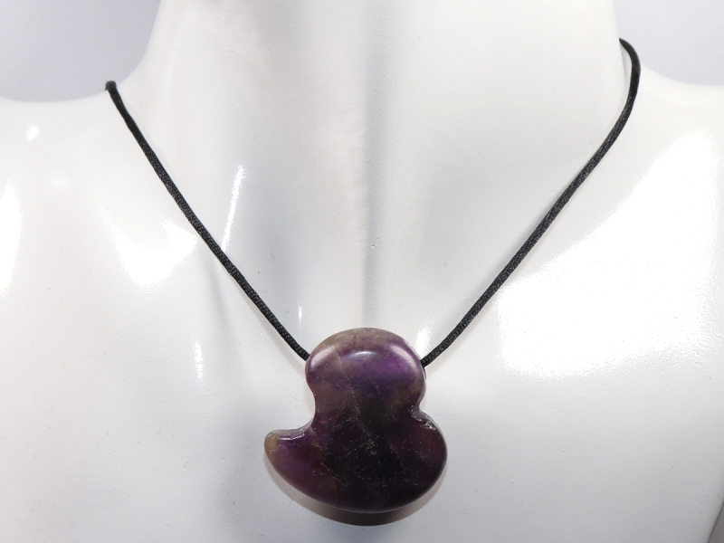 amethyst with cord or silver 925
