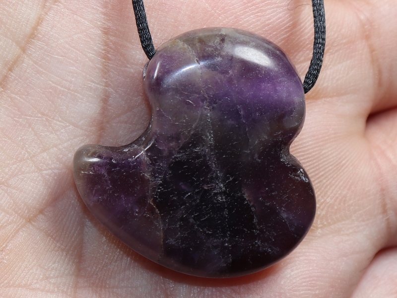 amethyst with cord or silver 925