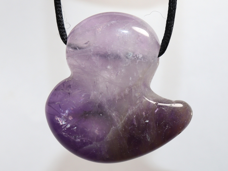 amethyst with cord or silver 925