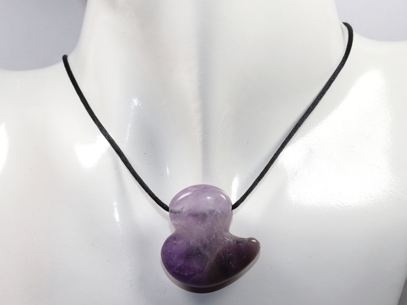 amethyst with cord or silver 925