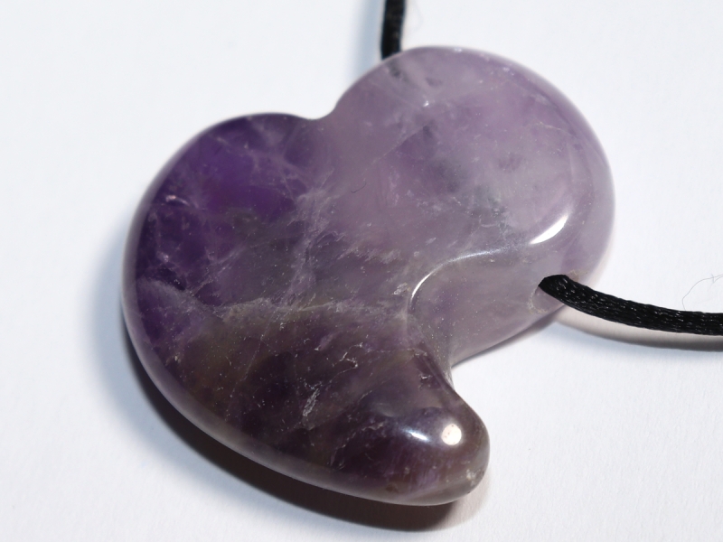 amethyst with cord or silver 925