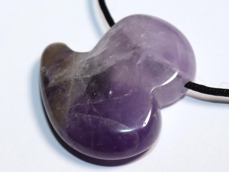 amethyst with cord or silver 925