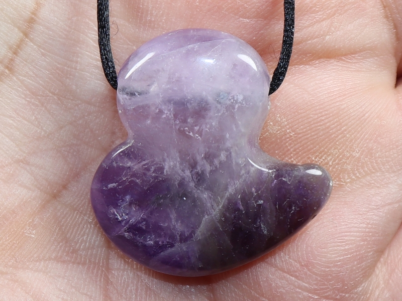 amethyst with cord or silver 925