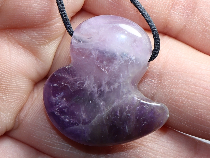 amethyst with cord or silver 925