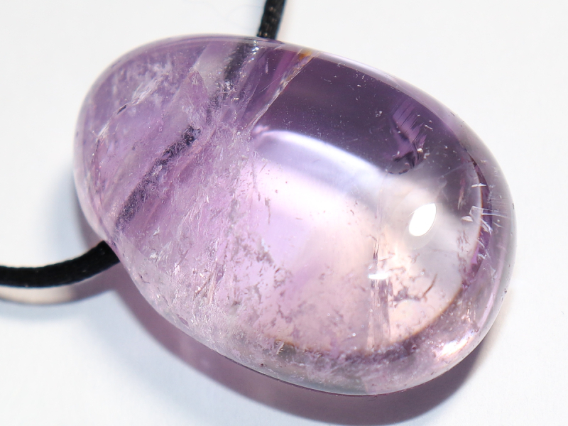 ametrine with cord or silver 925