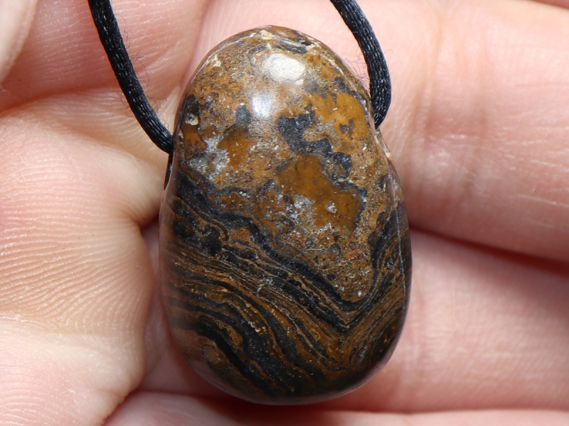 Stromatolith mit Band oder Silber 925
