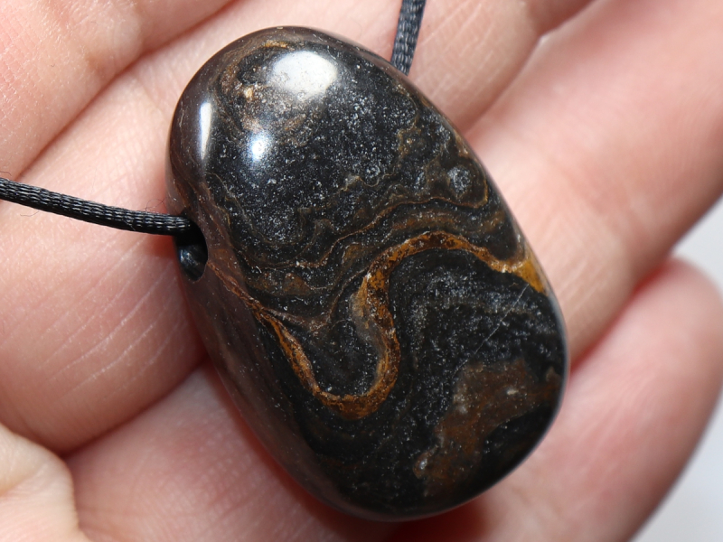 stromatolite with cord or silver 925