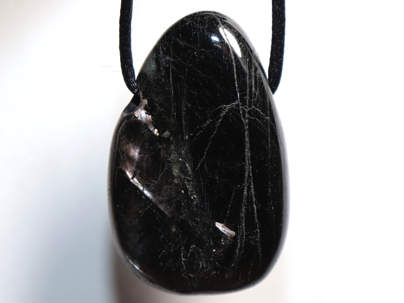hypersthene with cord or silver 925