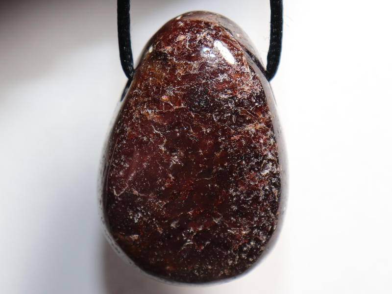 garnet with cord or silver 925