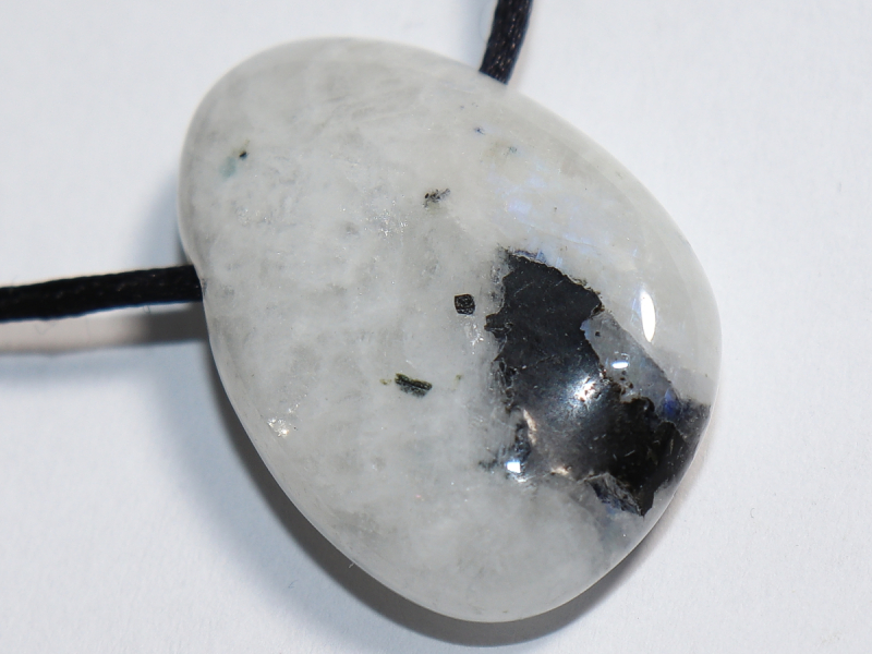white labradorite with cord or silver 925