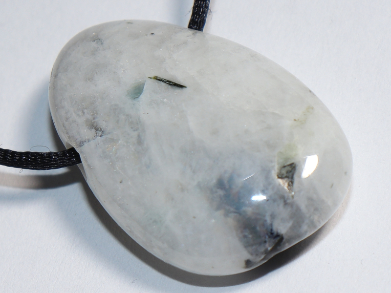 white labradorite with cord or silver 925