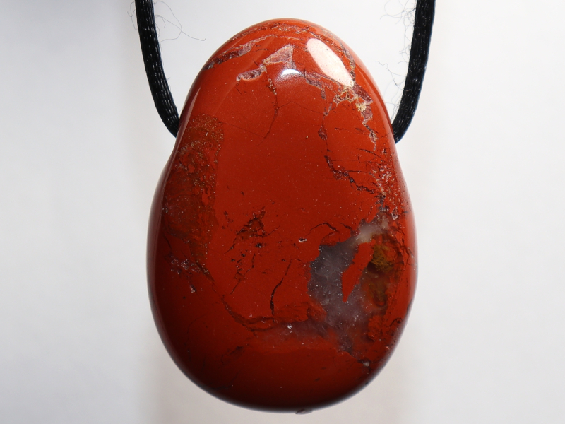 roter Jaspis mit Band oder Silber 925
