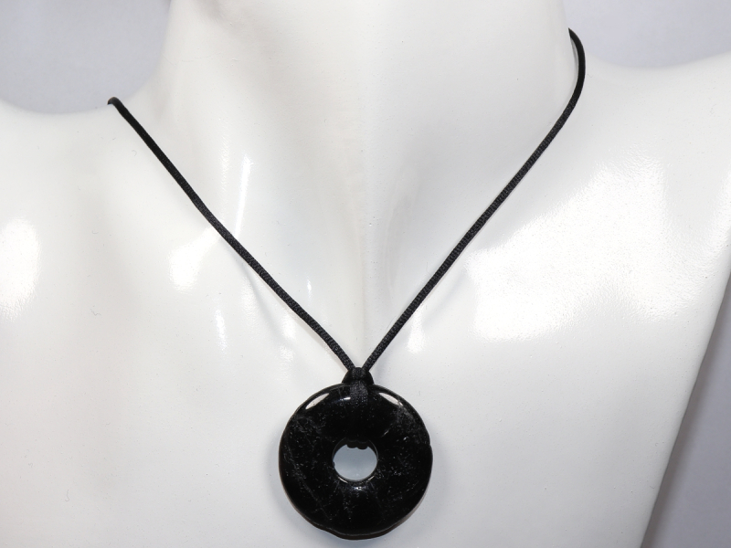 black tourmaline (Schorl) with cord