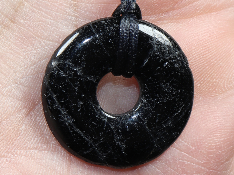 black tourmaline (Schorl) with cord
