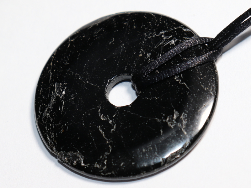 black tourmaline (Schorl) with cord