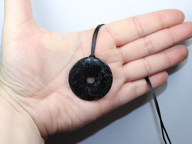 black tourmaline (Schorl) with cord