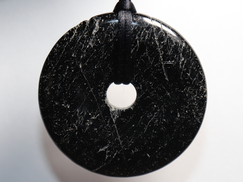 black tourmaline (Schorl) with cord