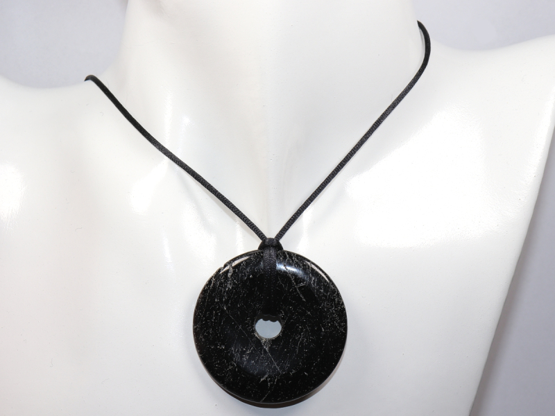 black tourmaline (Schorl) with cord
