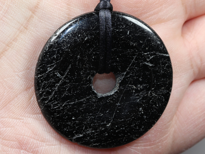 black tourmaline (Schorl) with cord