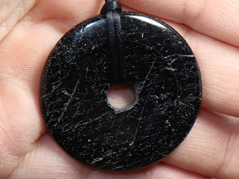 black tourmaline (Schorl) with cord