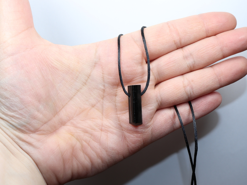 black tourmaline (Schorl) with cord or silver 925