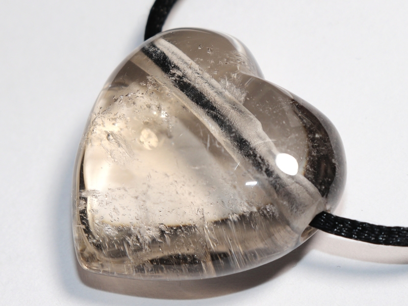 Rauchquarz mit Band oder Silber 925