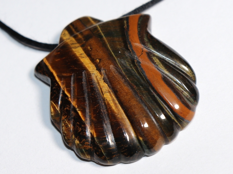 Tigerauge mit Band oder Silber 925