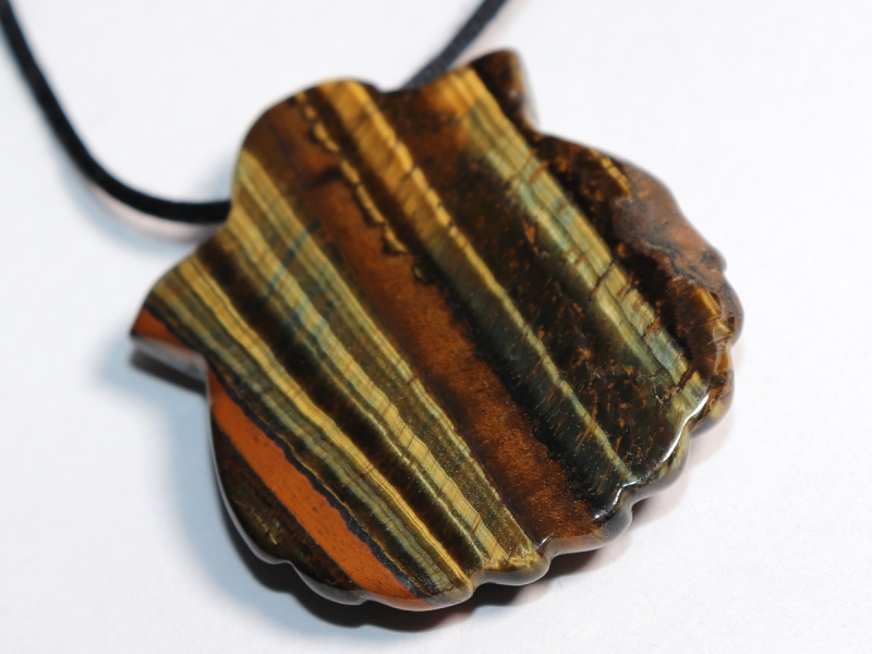 Tigerauge mit Band oder Silber 925