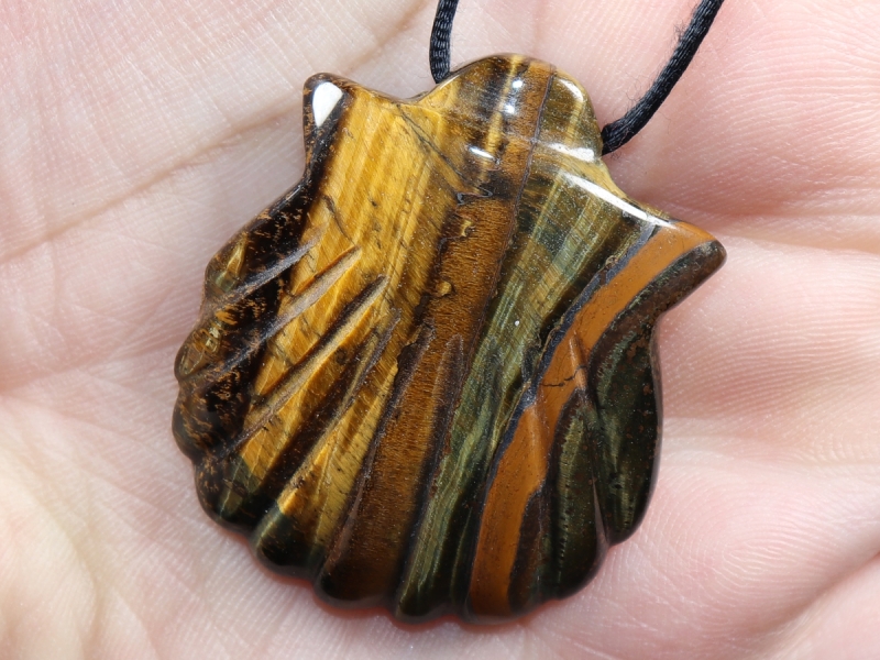 Tigerauge mit Band oder Silber 925