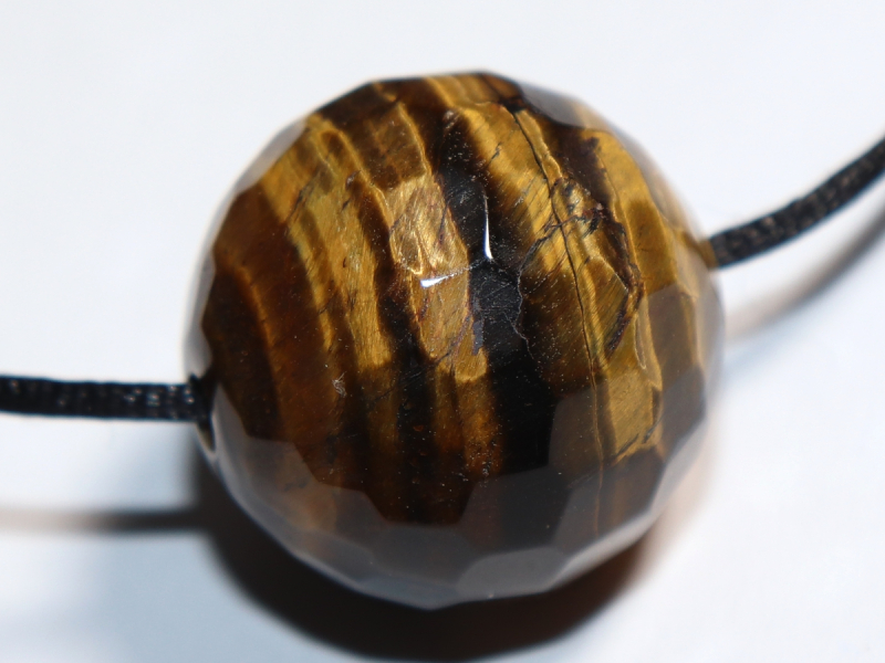 tiger's eye with cord or silver 925