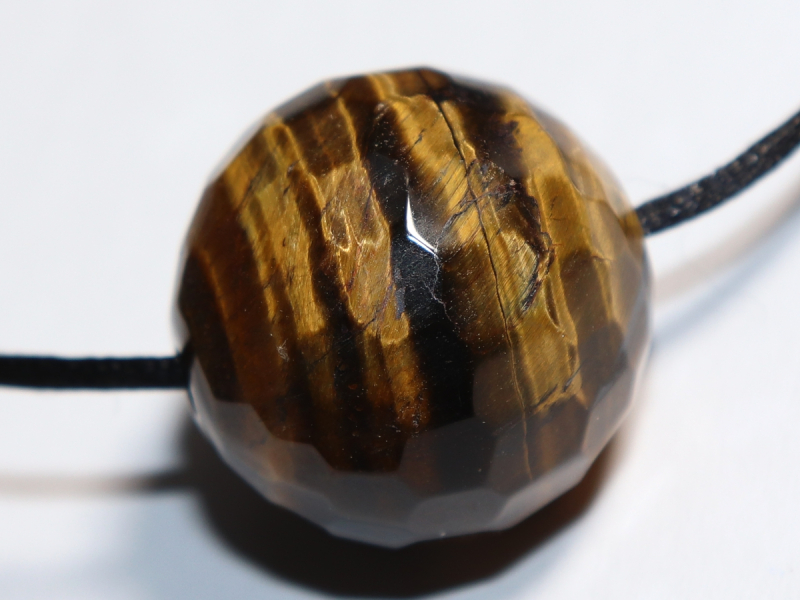 tiger's eye with cord or silver 925