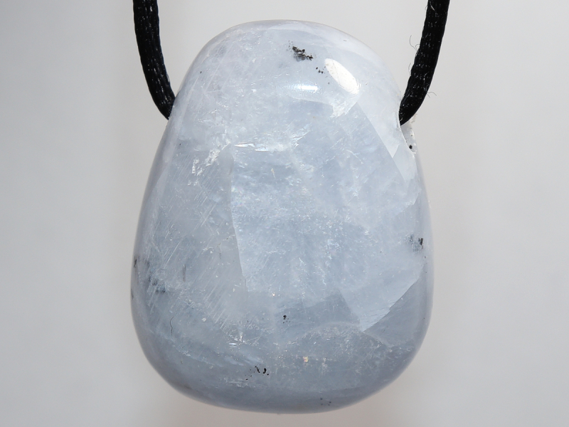 blue calcite with cord or silver 925