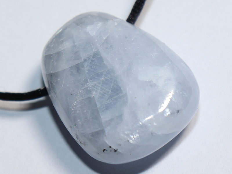 blue calcite with cord or silver 925
