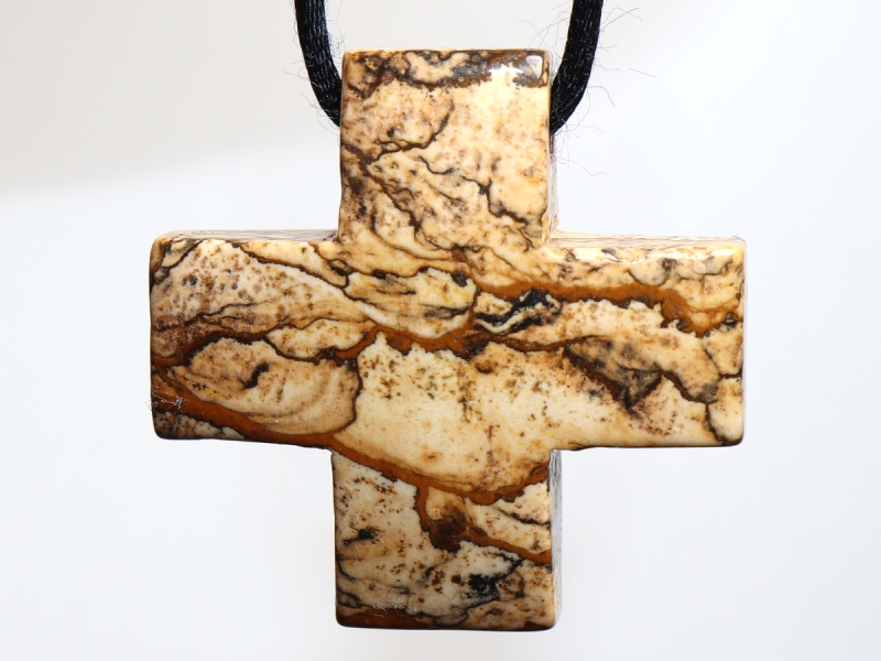 picture jasper with cord or silver 925
