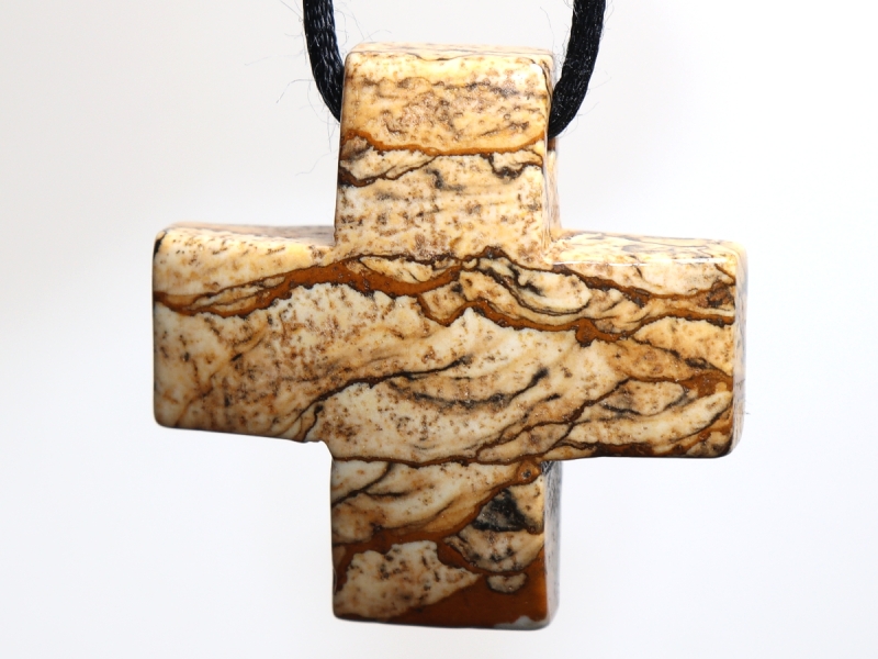 picture jasper with cord or silver 925