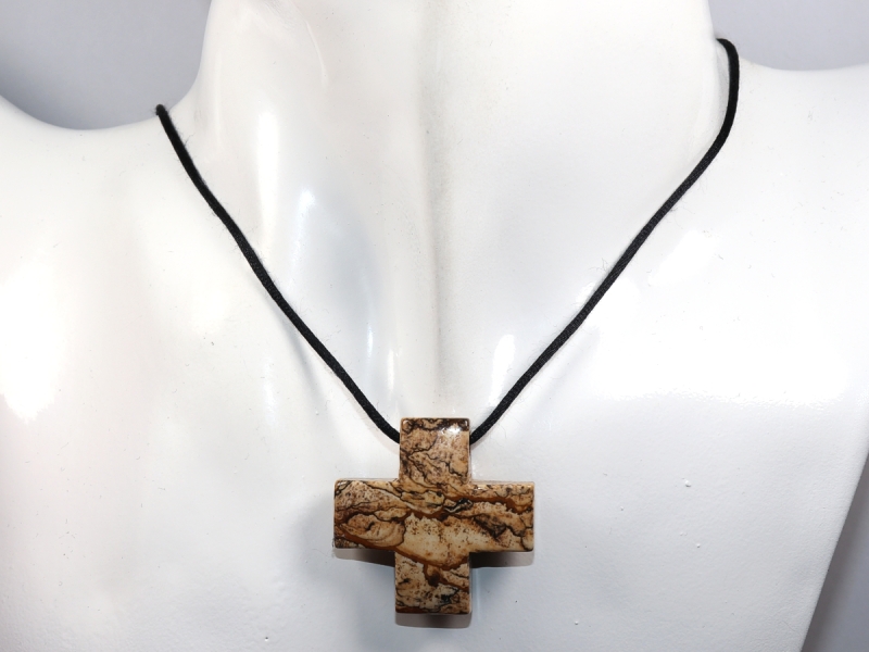 picture jasper with cord or silver 925