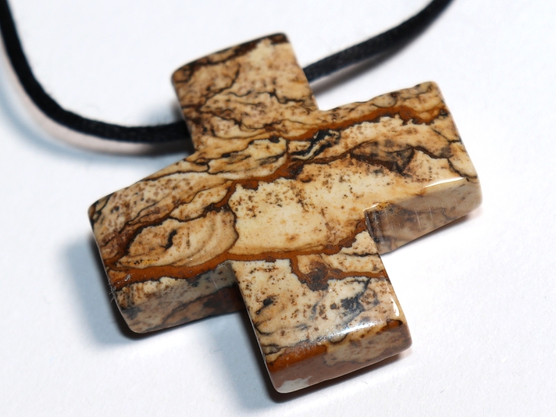 picture jasper with cord or silver 925