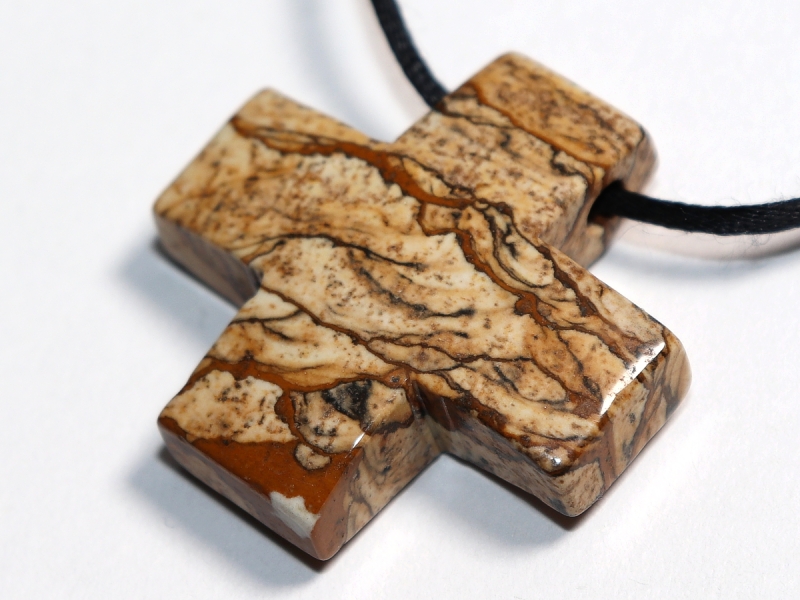 picture jasper with cord or silver 925