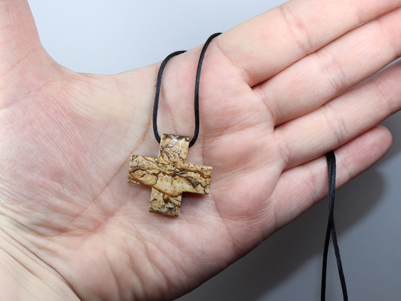 picture jasper with cord or silver 925