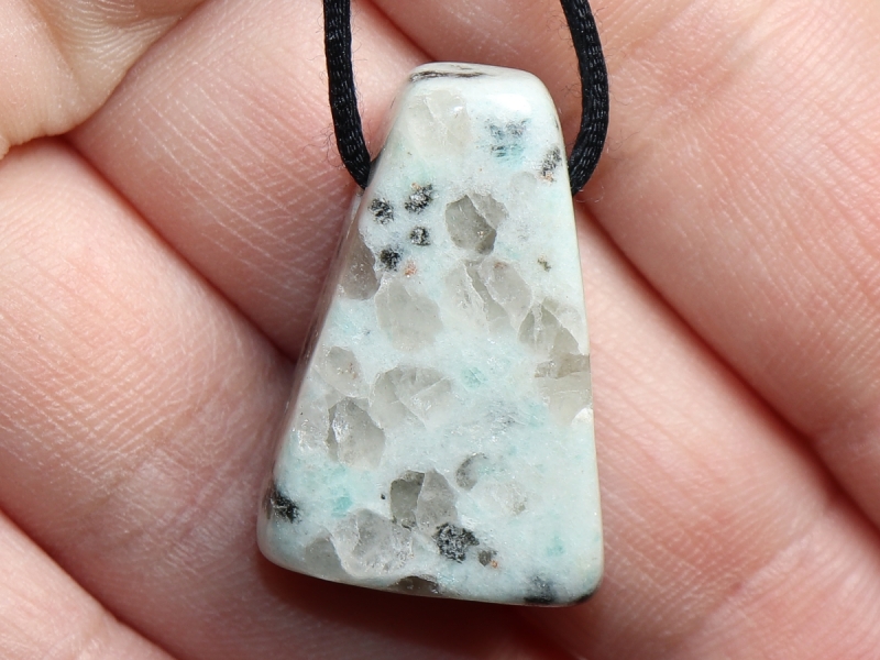sesame stone with cord or silver 925