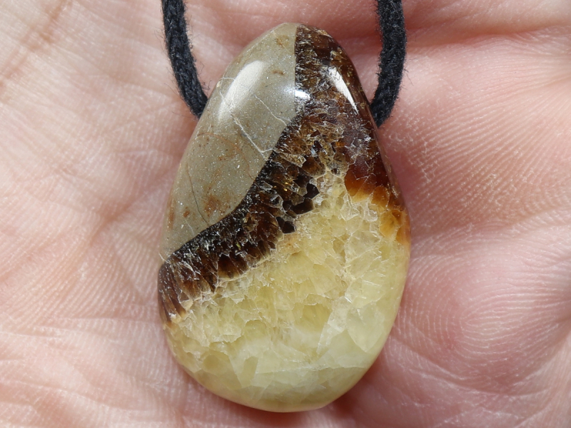septaria with cord or silver 925