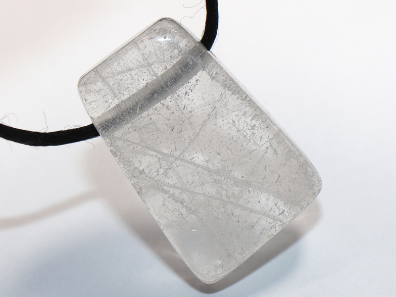 phantom quartz with cord or silver 925