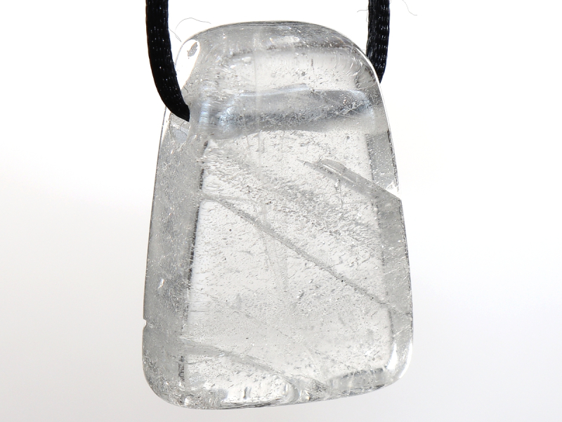 phantom quartz with cord or silver 925