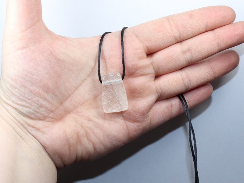 phantom quartz with cord or silver 925