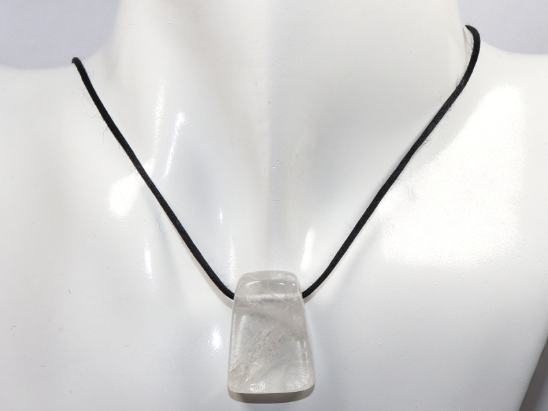 phantom quartz with cord or silver 925