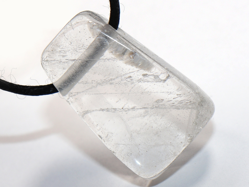 phantom quartz with cord or silver 925