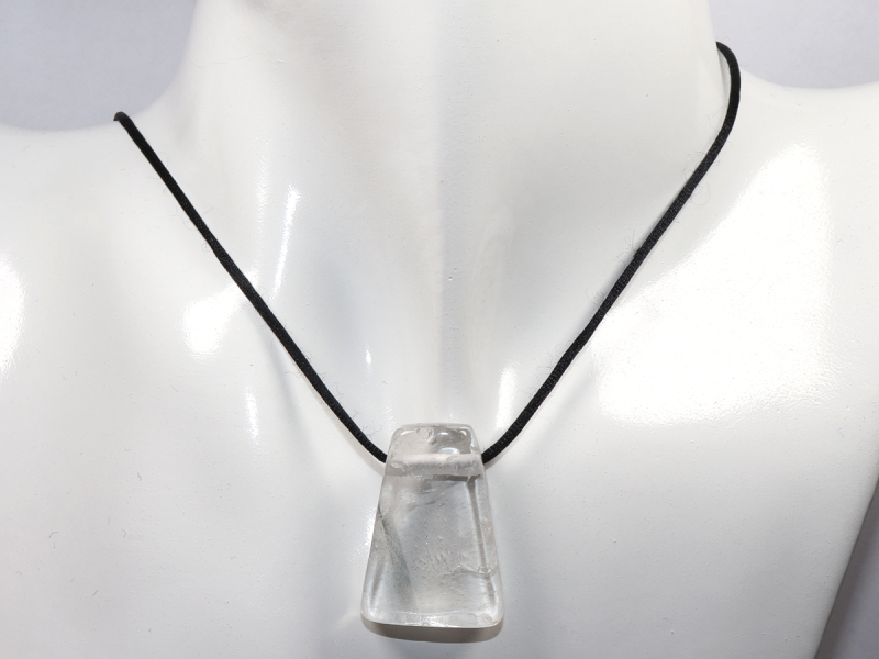 phantom quartz with cord or silver 925